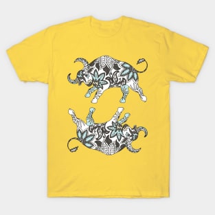 Paisley Oxen (Yellow Palette) T-Shirt